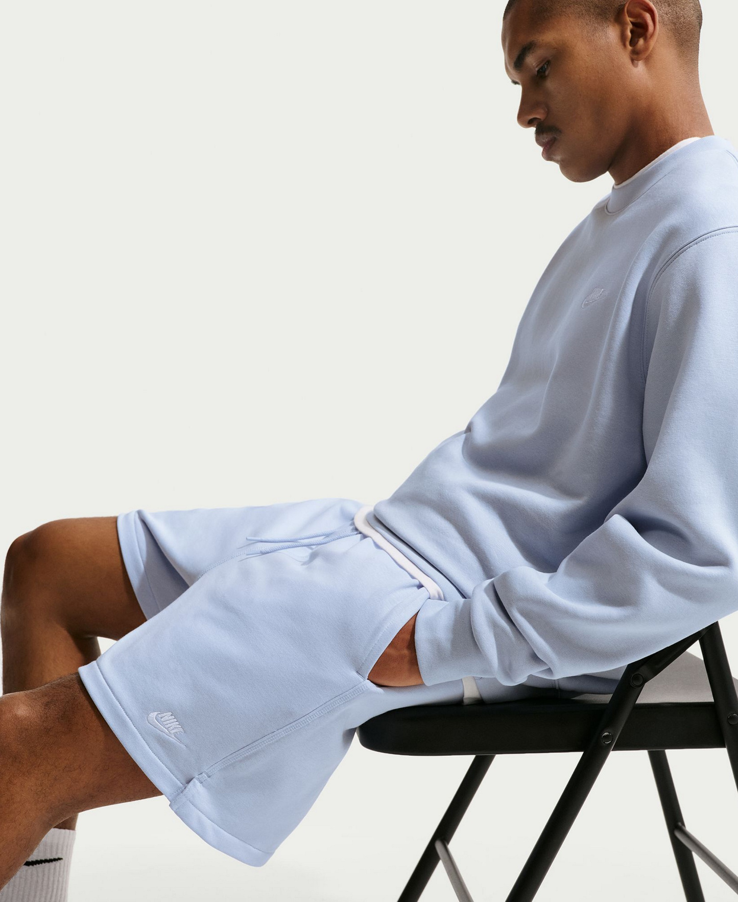 Nike Men's Club French Terry Flow Pull-On Shorts - Hydrogen Blue