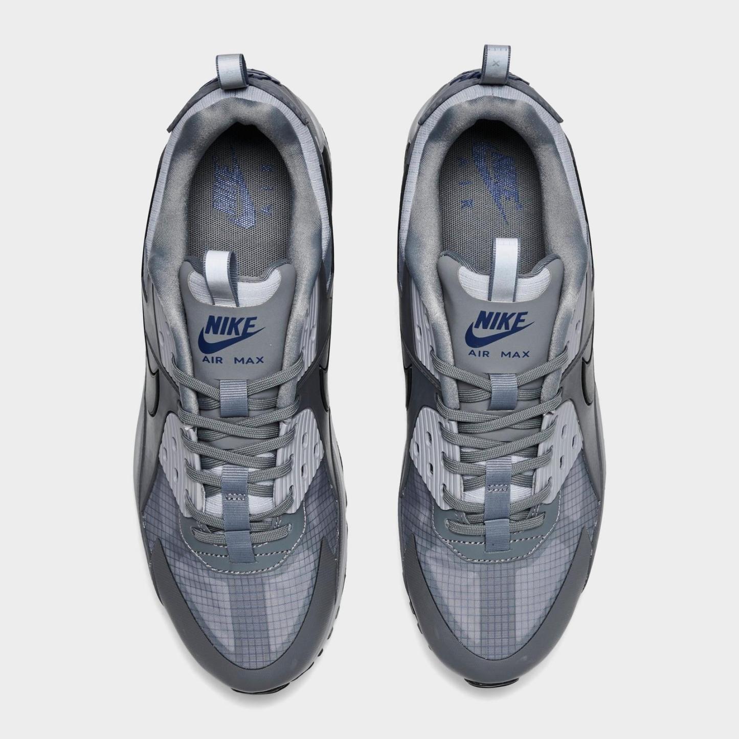 Men's Nike Air Max 90 Drift Casual Shoes - Cool Grey/Deep Royal Blue/Wolf Grey/Black