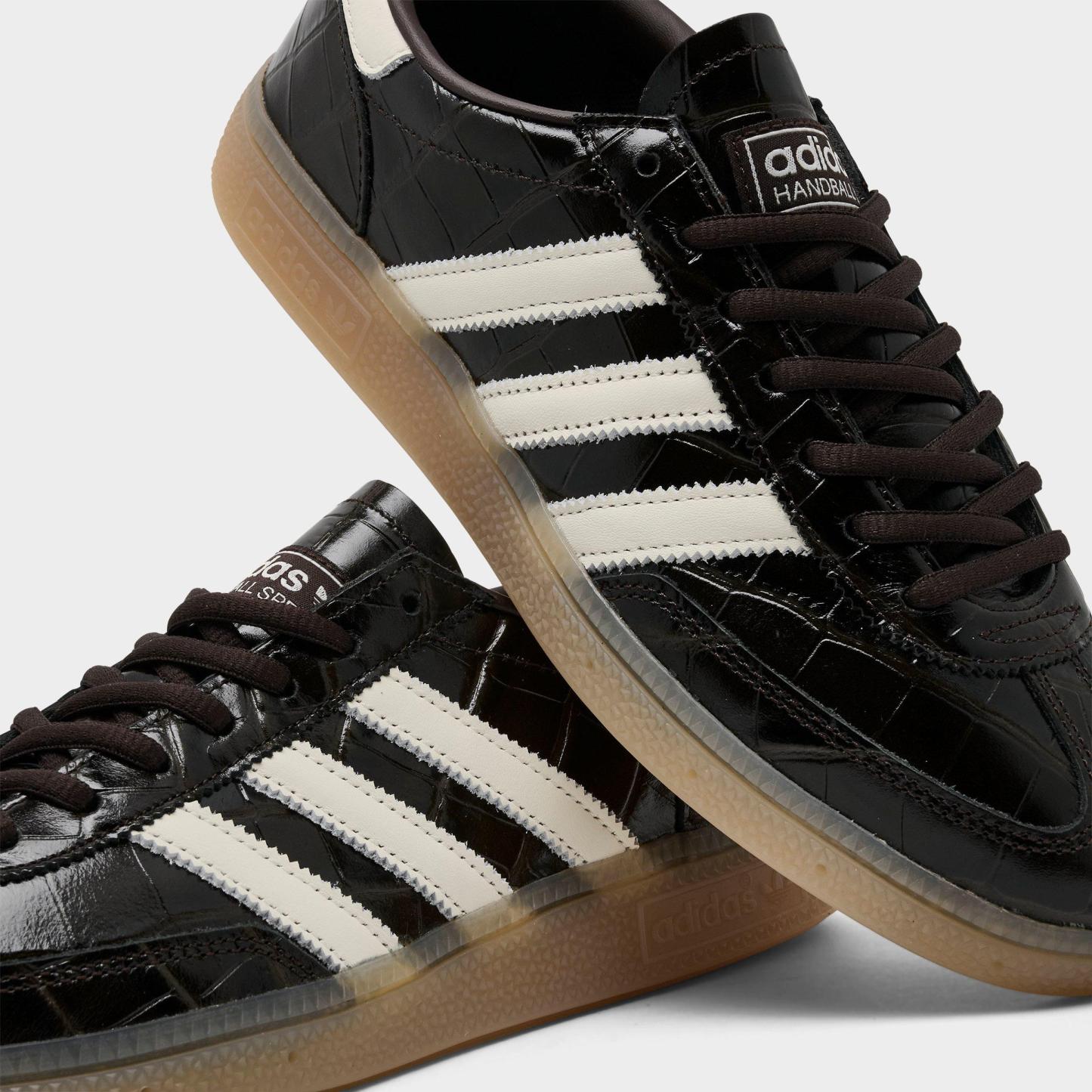 Women's adidas Originals Handball Spezial Casual Shoes - Part 4 - Chocolate Brown/Pearl - Detail shot