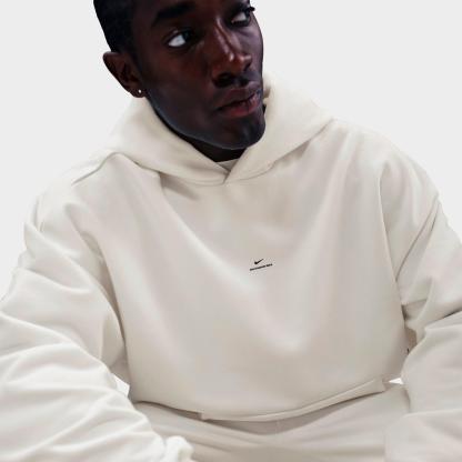 Men's Nithtke Standard Issue Therma-FIT Brushed Basketball Pullover Hoodie - Sail/Black