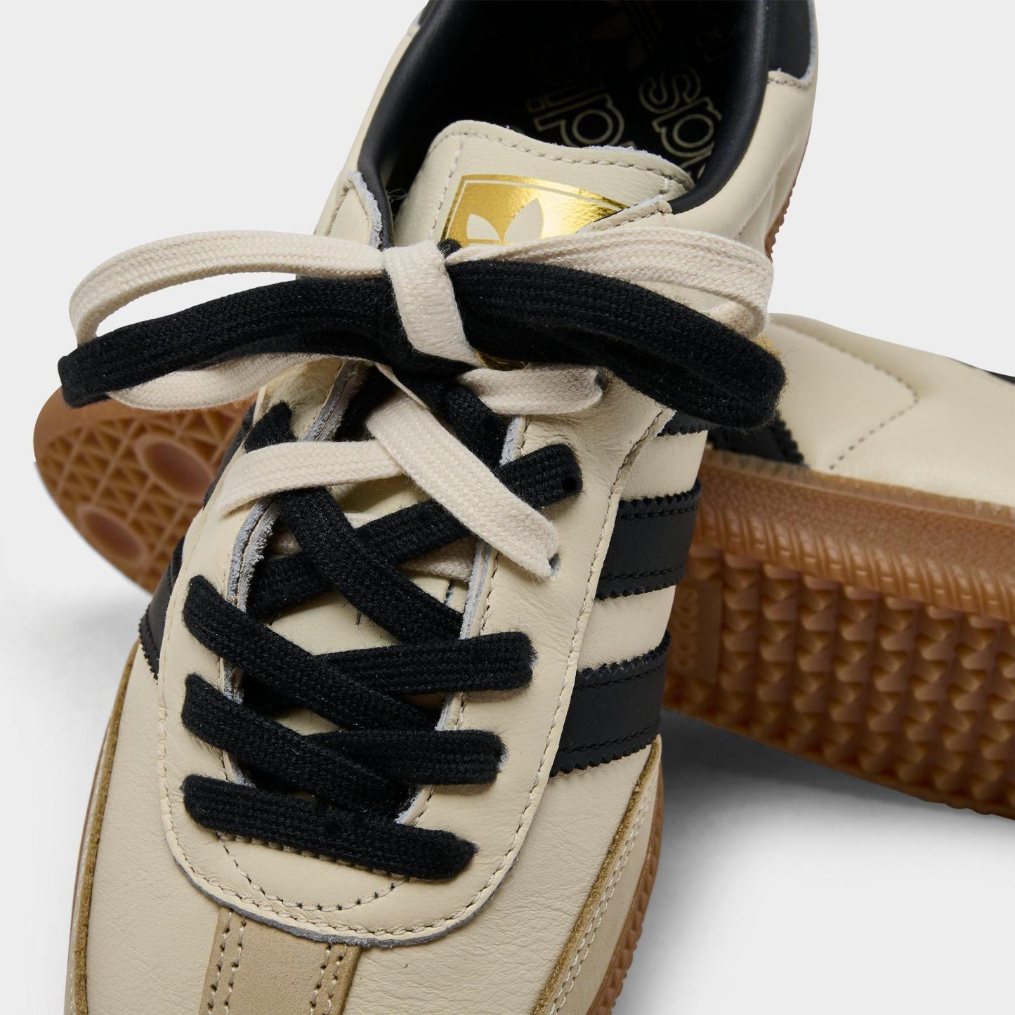 Women's adidas Originals Samba OG Casual Shoes - Part 1 - Cream White/Core Black/Sand Strata - Detail shot