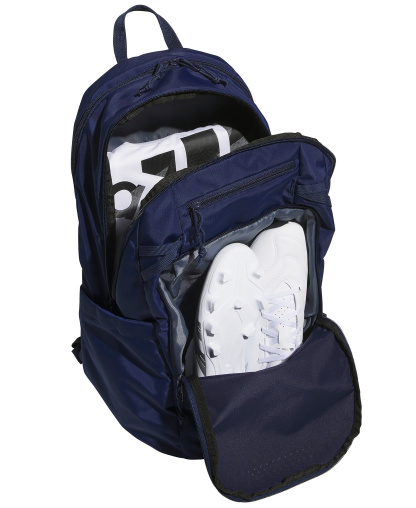 adidas Men's Multiple Zippered Pockets Backpack Messenger - Team Navy Blue