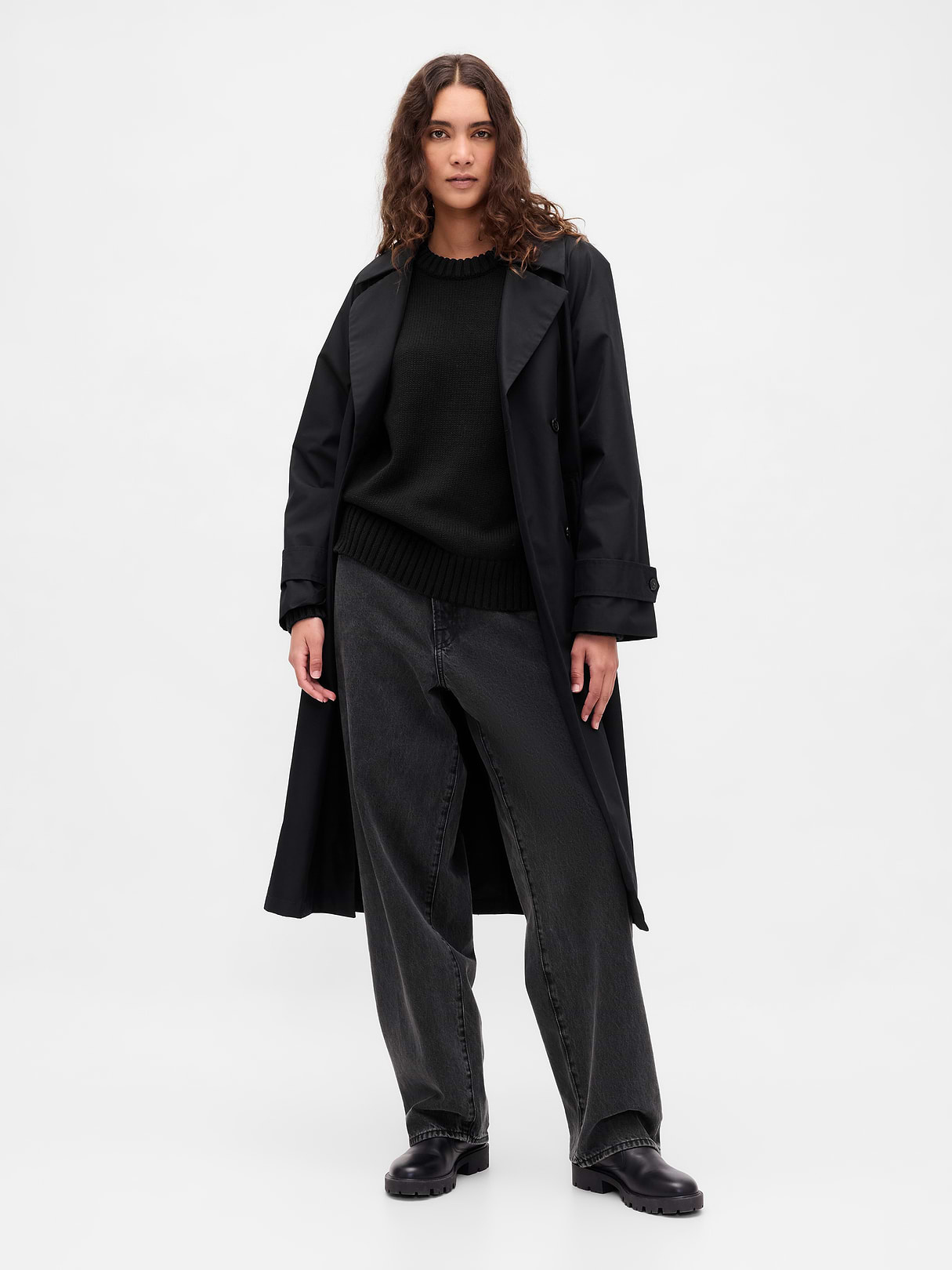 100% Cotton Oversized Sweater - Black