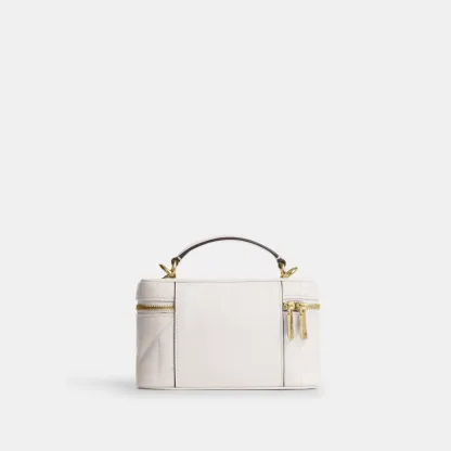 Rainer Crossbody Bag 18 With Quilting - Gold/Chalk - view 7