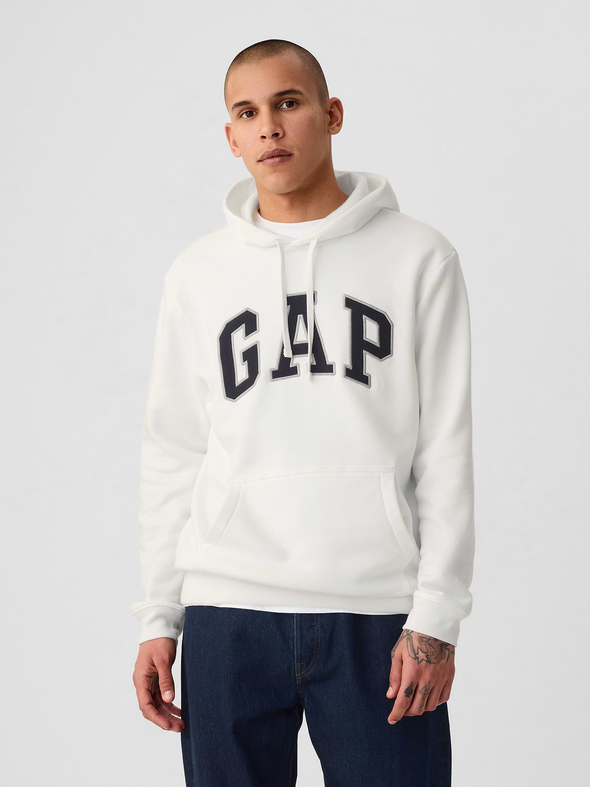Adult VintageSoft Arch Logo Hoodie - New off white