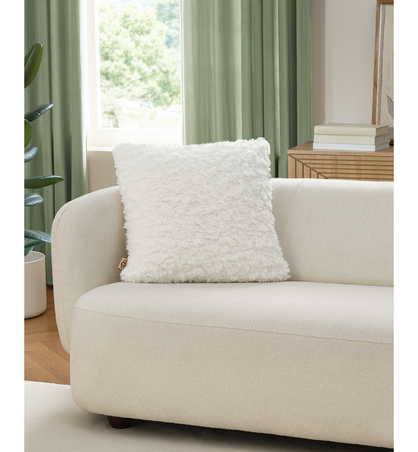 UGG® Shira Textured Decorative Pillow, 20" x 20" - Snow