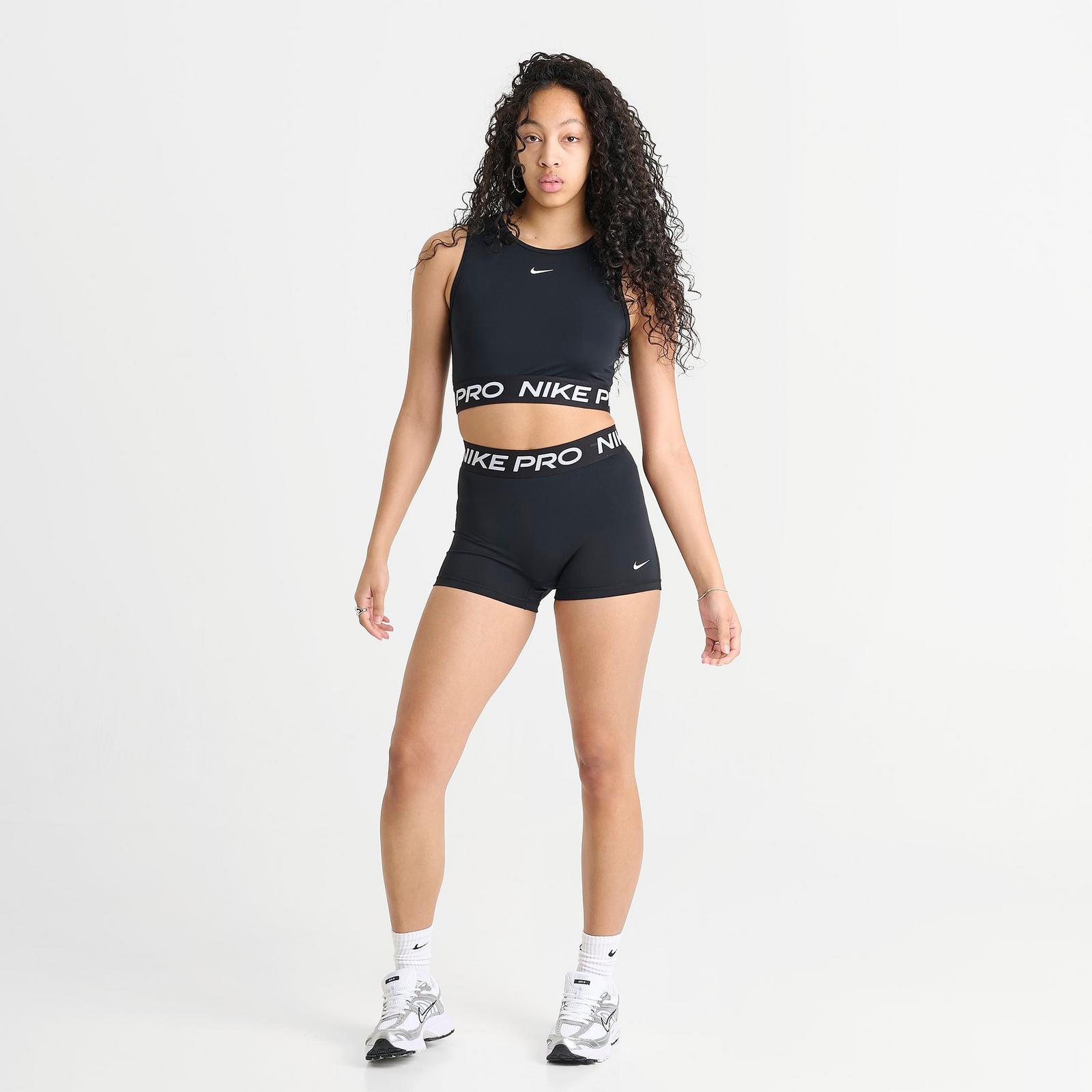 Women's Nike Pro Mid-Rise 3" Biker Shorts - Black