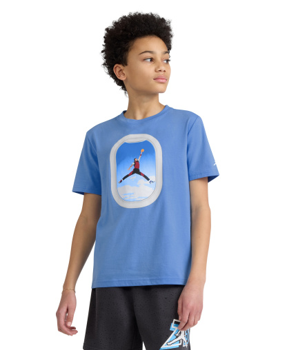 Jordan Boys' 8-20 Plane Window Short-Sleeve T-Shirt - University Blue