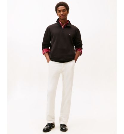 Tommy Hilfiger Men's Essential Intechno Knit Regular-Fit Quarter-Zip Sweatshirt - Black