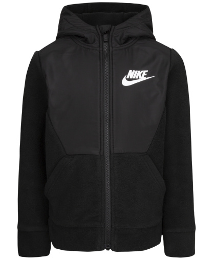 Nike Little Boys Sportswear Full-Zip Fleece Hoodie - Charcoal