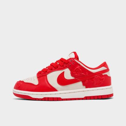 Women's Nike Dunk Low LE Casual Shoes - Coconut Milk/University Red/Pale Ivory