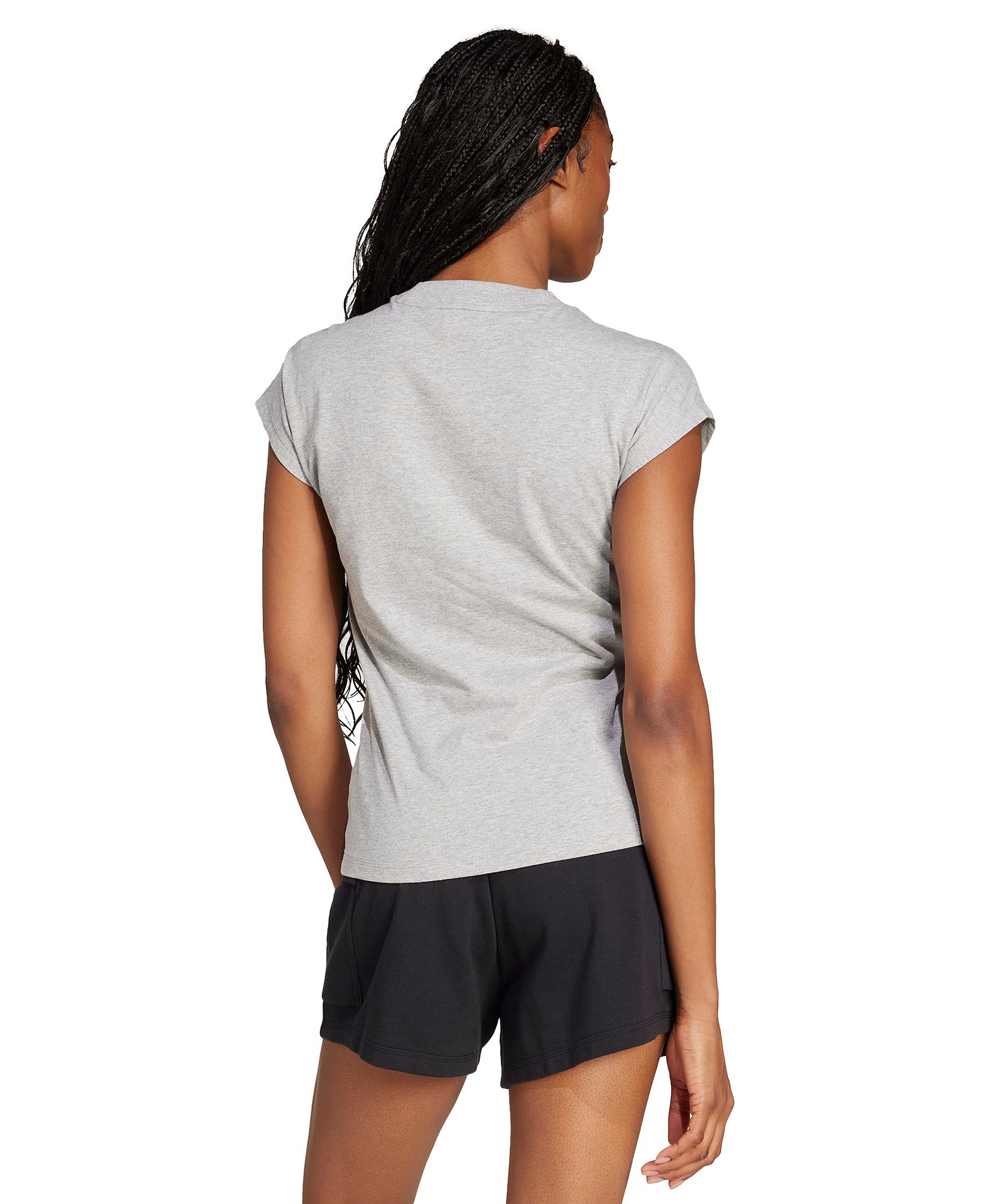 adidas Women's Essentials Linear Cotton T-Shirt - Gray