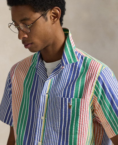 Polo Ralph Lauren Men's RL Prepster Classic-Fit Seersucker Shirt - Harbour Island Run On
