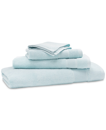 Lauren Ralph Lauren Sanders Solid Antimicrobial Cotton Bath Towel, 30" x 56" - Lagoon Blue