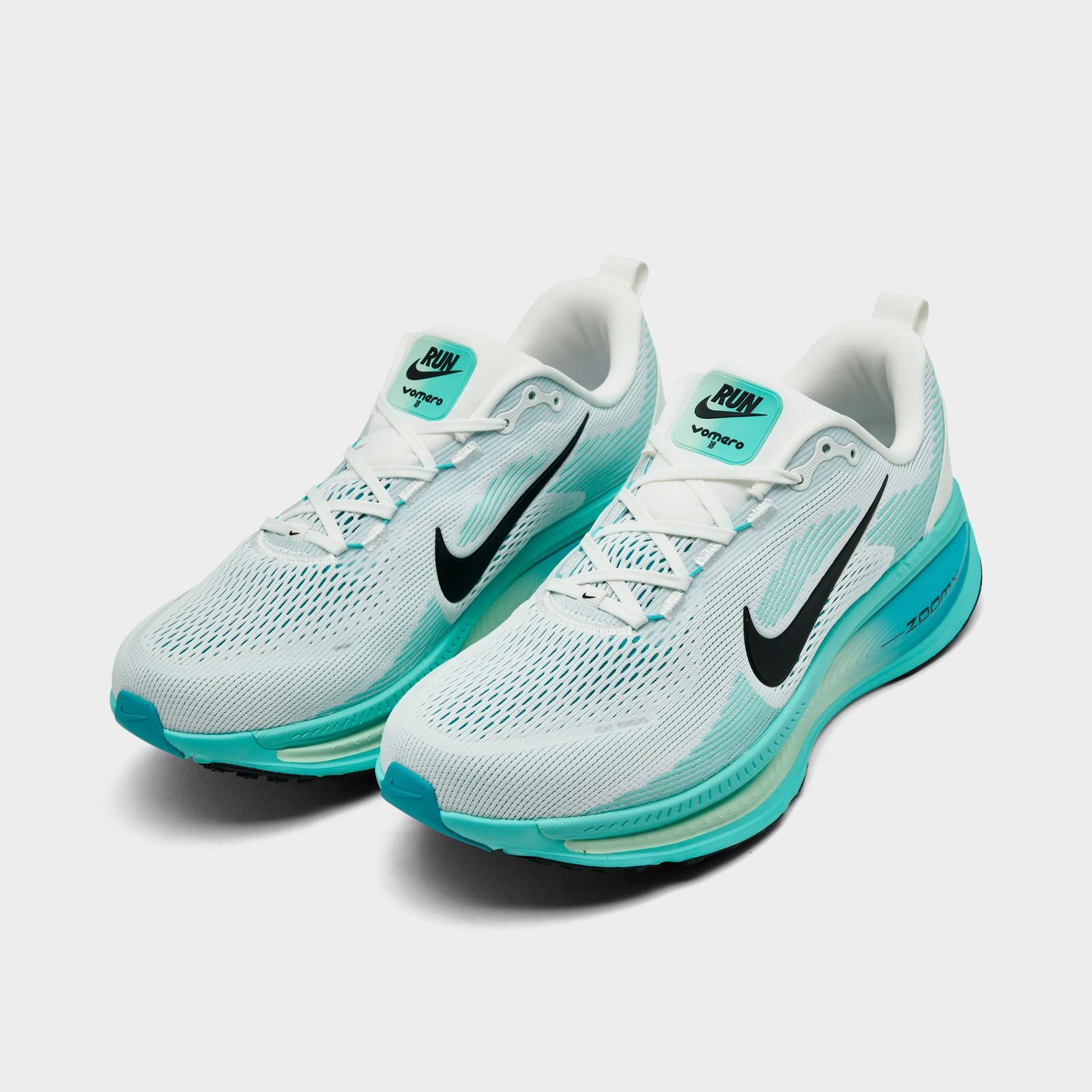 Men's Nike Vomero 18 Running Shoes - Summit White/Dusty Cactus/Geode Teal/Black