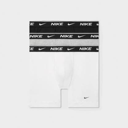 Men's Nithtke Stretch Cotton Boxer Briefs (3-Pack) - White/Grey/Black