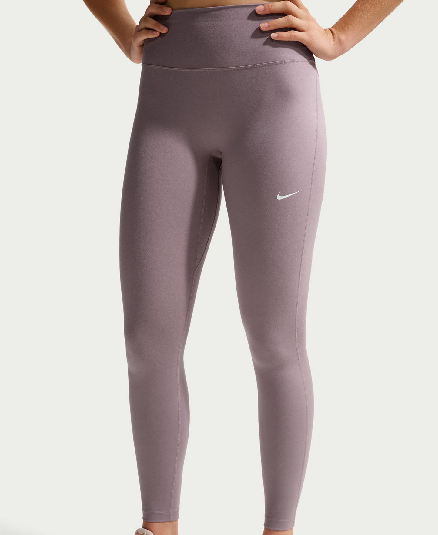 Nike Women's Seamless Front High-Waisted Leggings - Light Violet Ore/White
