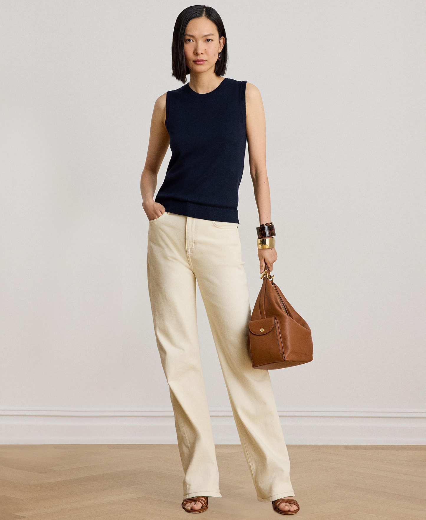 Lauren Ralph Lauren Women's High-Rise Straight Leg Denim Jeans