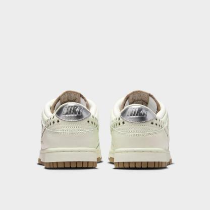 Women's Nike Dunk Low WNBA 30th Casual Shoes - Sail/Metallic Silver/Mink Brown