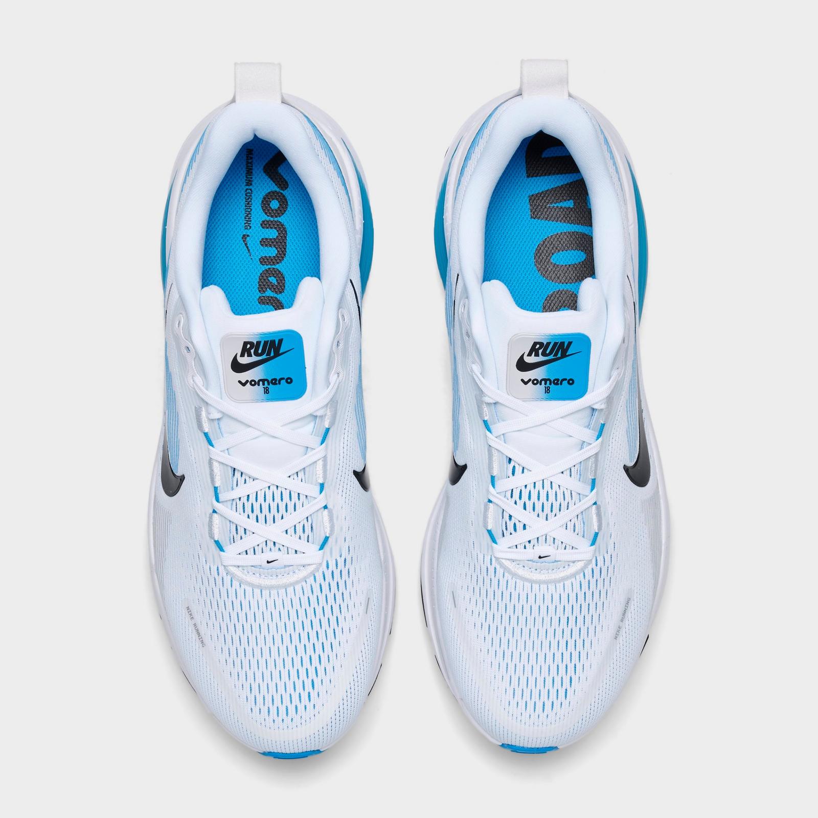 Men's Nike Vomero 18 Running Shoes - White/Blue Hero/Black