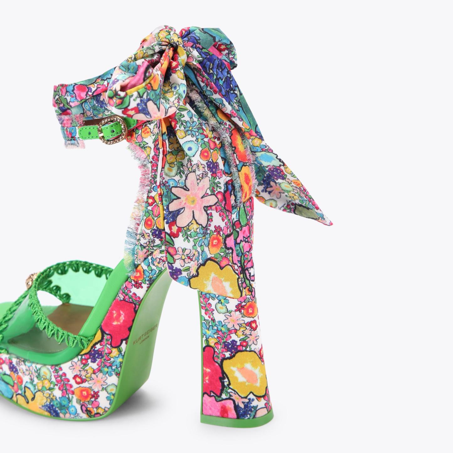 Kurt Geiger London Vinyl Tie Platform Heel - Multi Colored - view 4