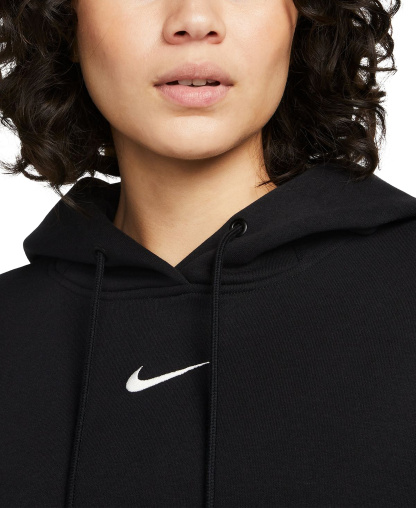 Nike Women's Sportswear Phoenix Fleece Oversized Pullover Hoodie - Black/sail