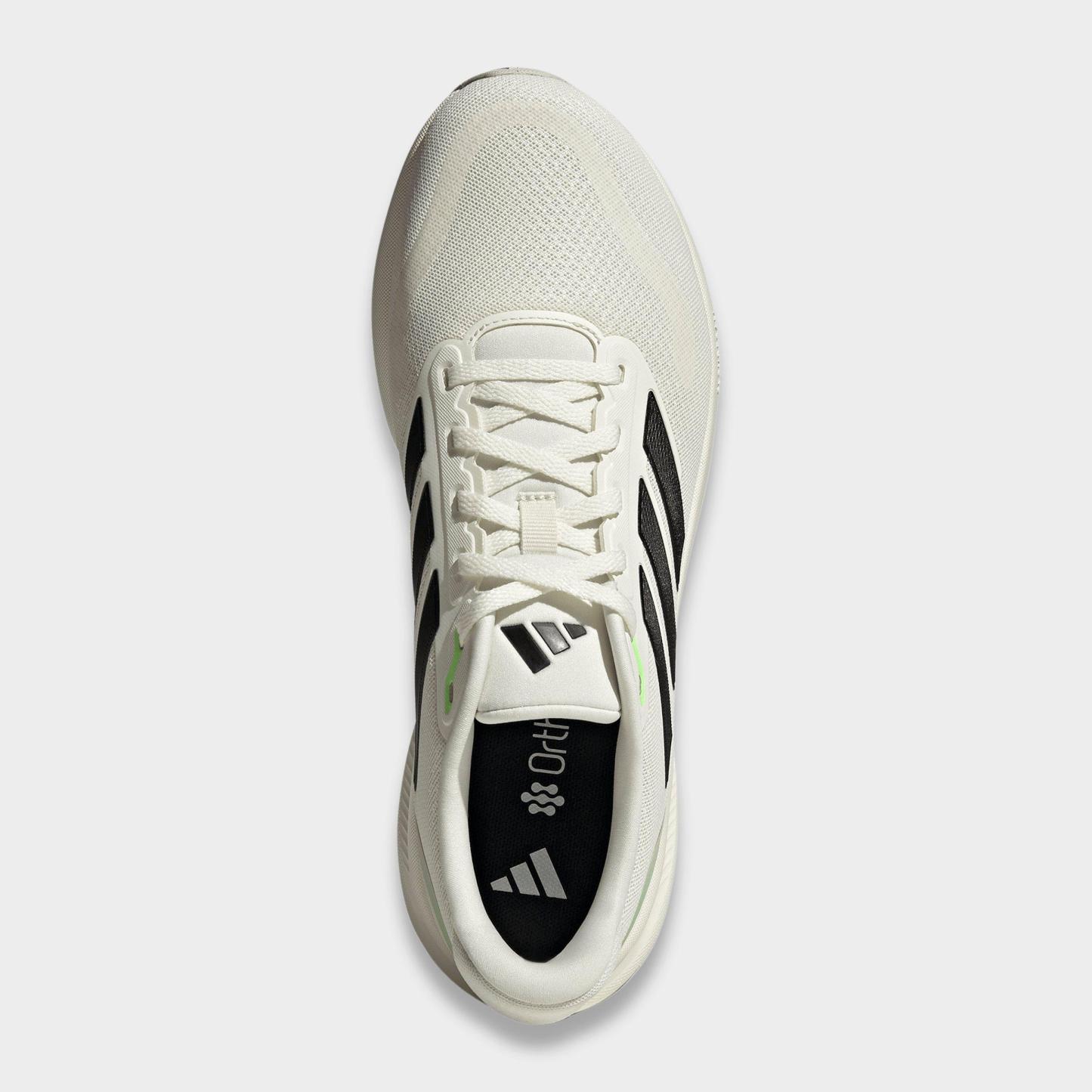 Men's adidas Runfalcon 5 Running Shoes - Off White/Core Black/Lime Burst - Top view