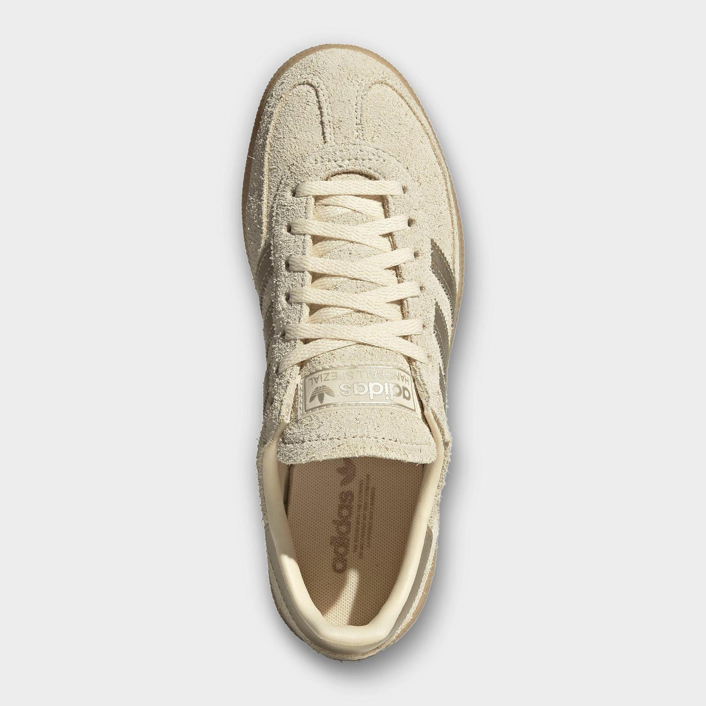 Women's adidas Originals Handball Spezial Casual Shoes - Part 4 - Warm Vanilla/Thermal Chrome/Gum - Top view
