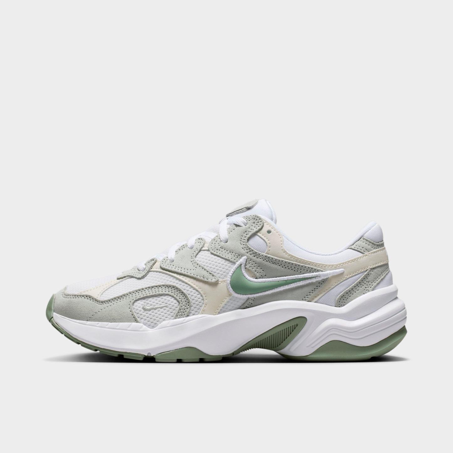 Women's Nithtke AL8 Running Shoes (RUNINSPO) - White/Phantom/Light Silver/Steam - Left shoe facing left. Outside of the shoe.