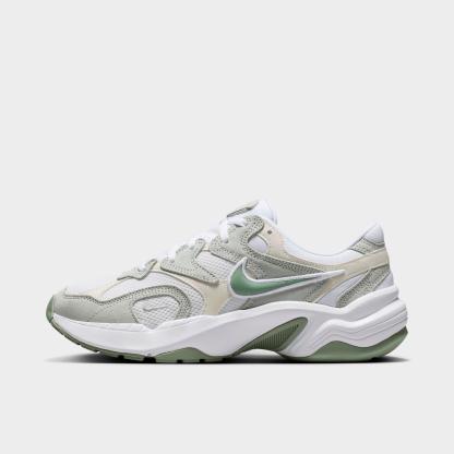 Women's Nithtke AL8 Running Shoes (RUNINSPO) - White/Phantom/Light Silver/Steam - Left shoe facing left. Outside of the shoe.