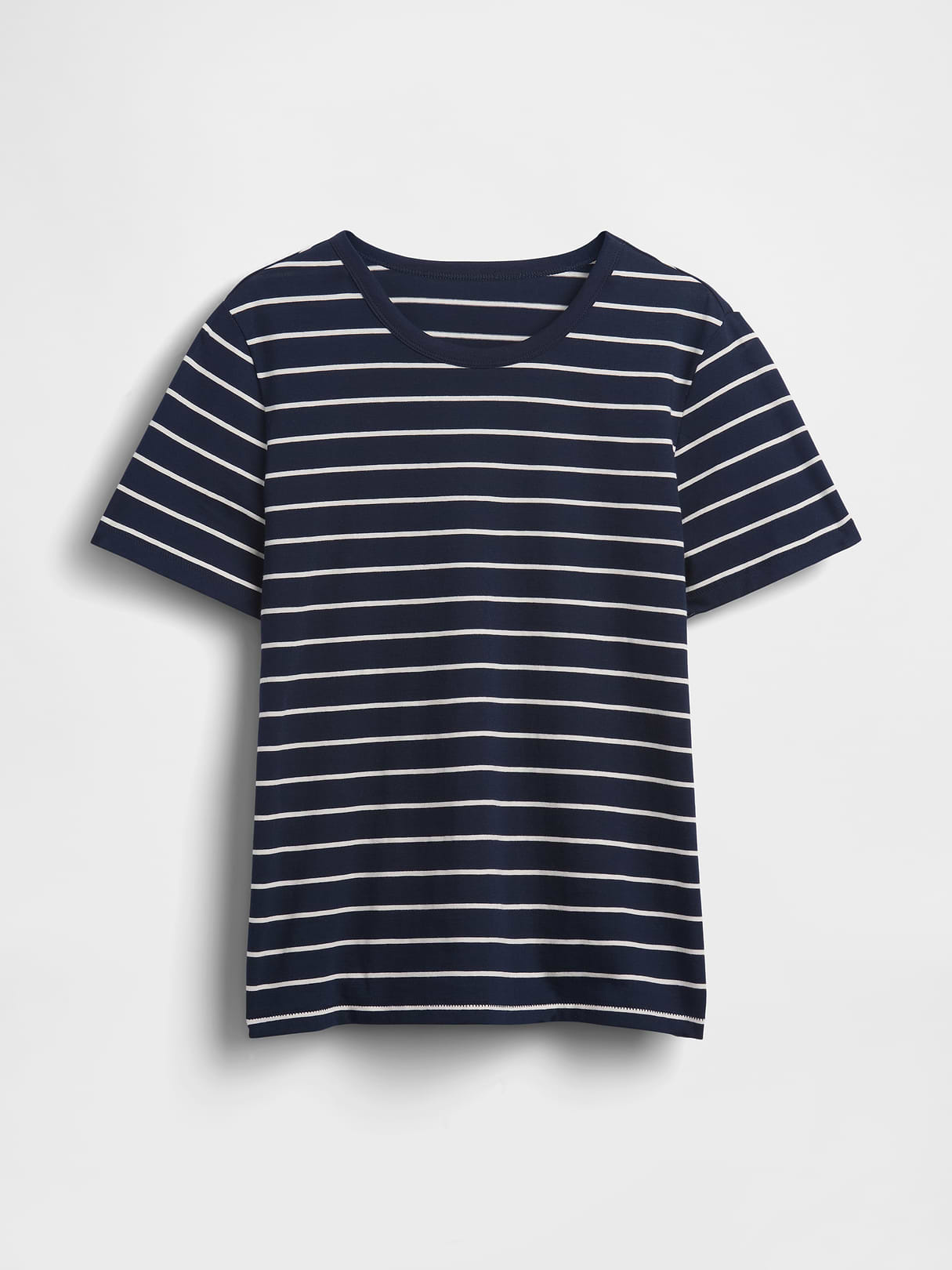 Organic Cotton VintageSoft T-Shirt - Navy blue & white stripe