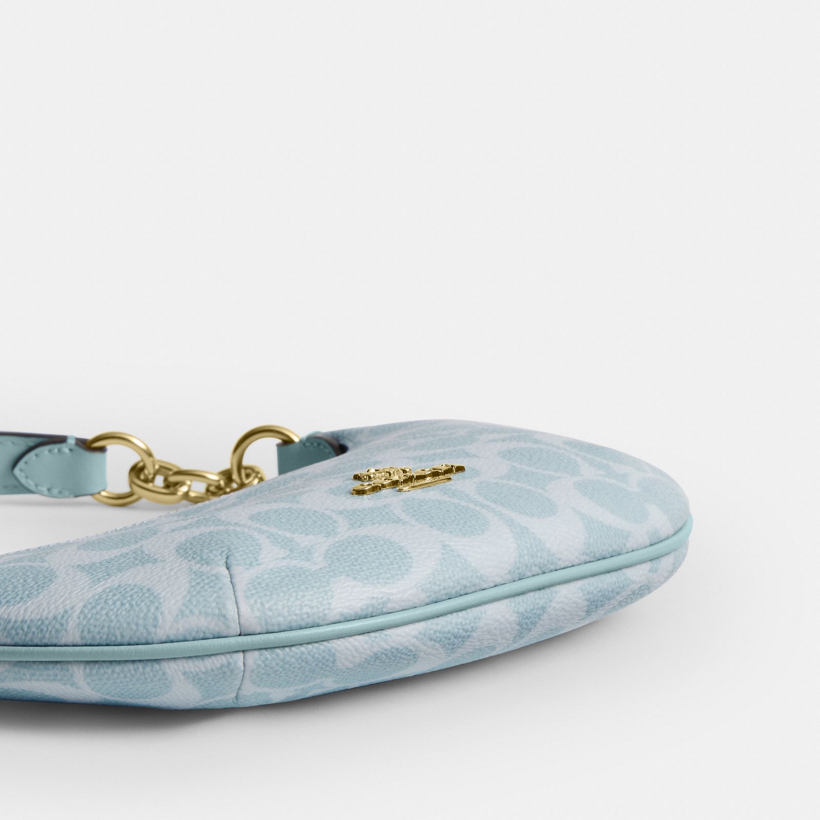 Mini Payton Bag In Signature Canvas - Gold/Light Blue - view 7