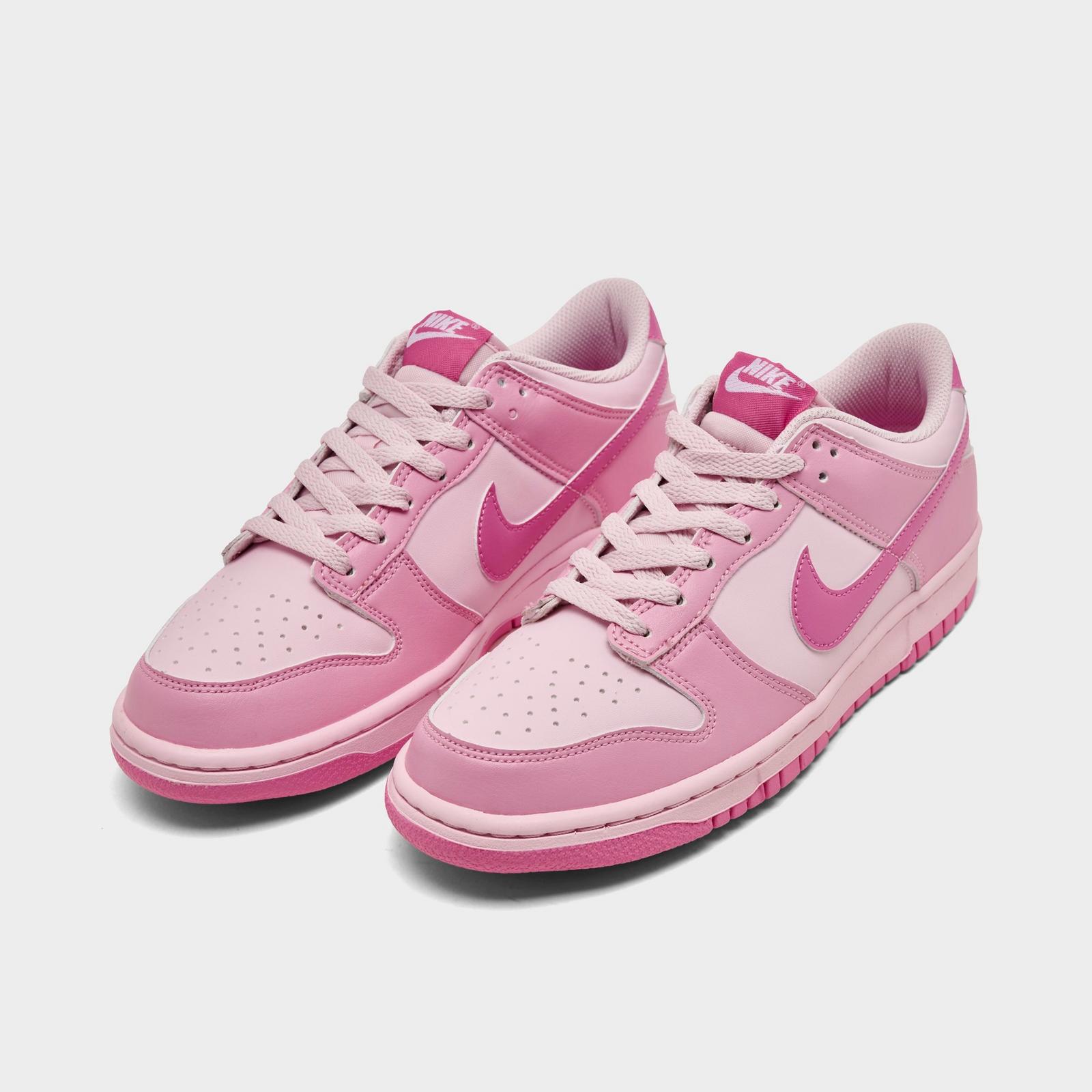Big Kids' Nike Dunk Low Casual Shoes - Pink Rise/Pink Foam/White/Playful Pink