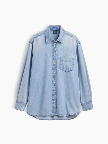 Denim Big Shirt - Light wash