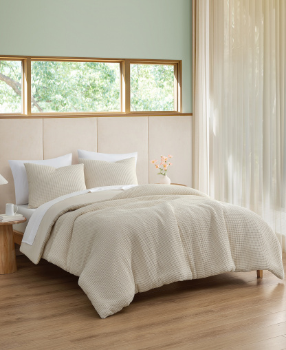 UGG® Kyla Waffle 2-Pc. Comforter Set, Twin/Twin XL - Cream