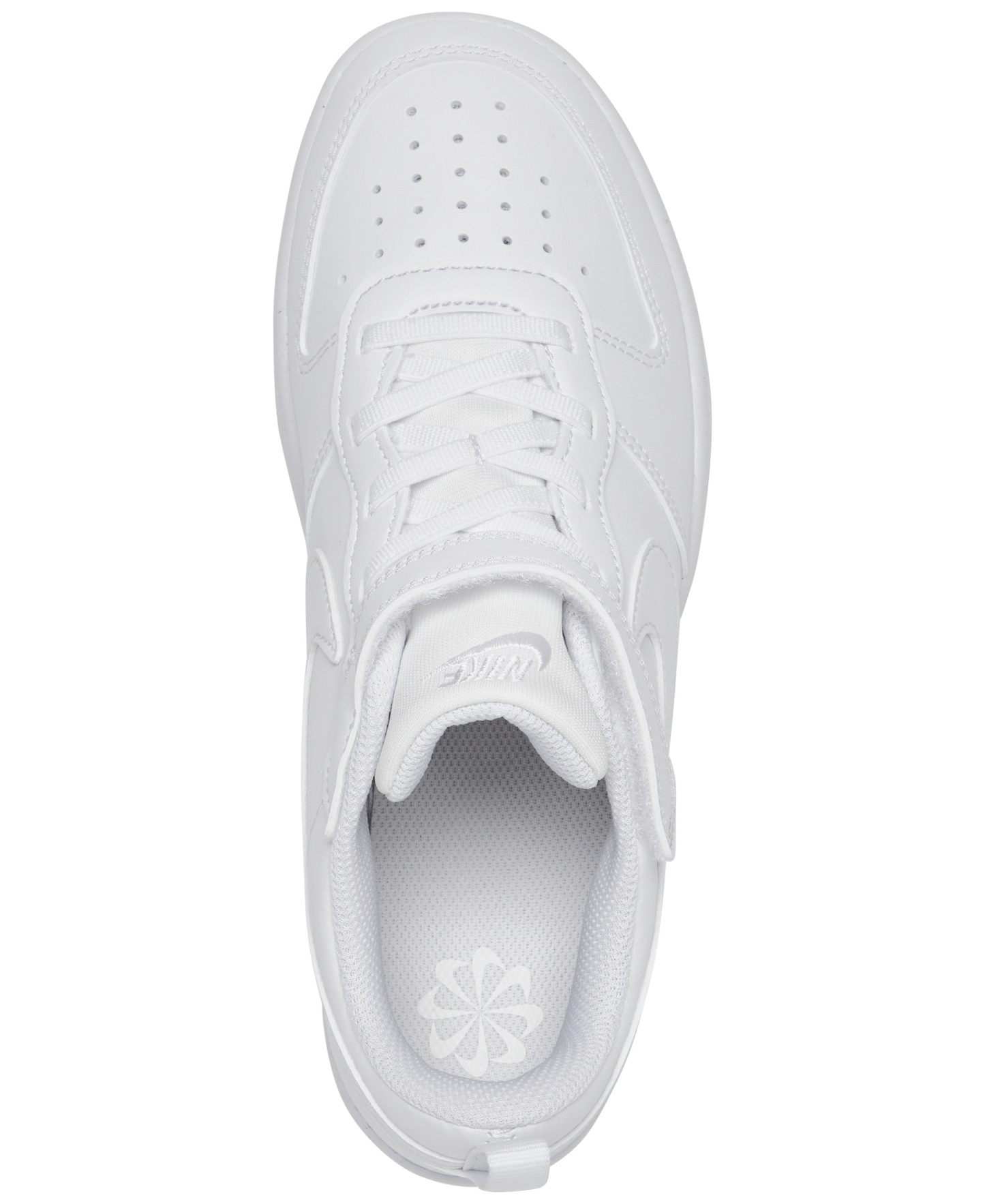 Nike Little Kids Court Borough Low Recraft Adjustable Strap Casual Sneakers From Finish Line - White