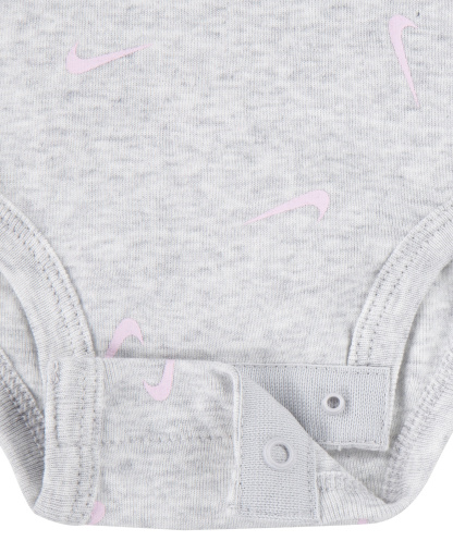 Nike Baby Boys' and Girls' Crewneck Bodysuits and Pants, 3-Piece Set - Gray/Pink