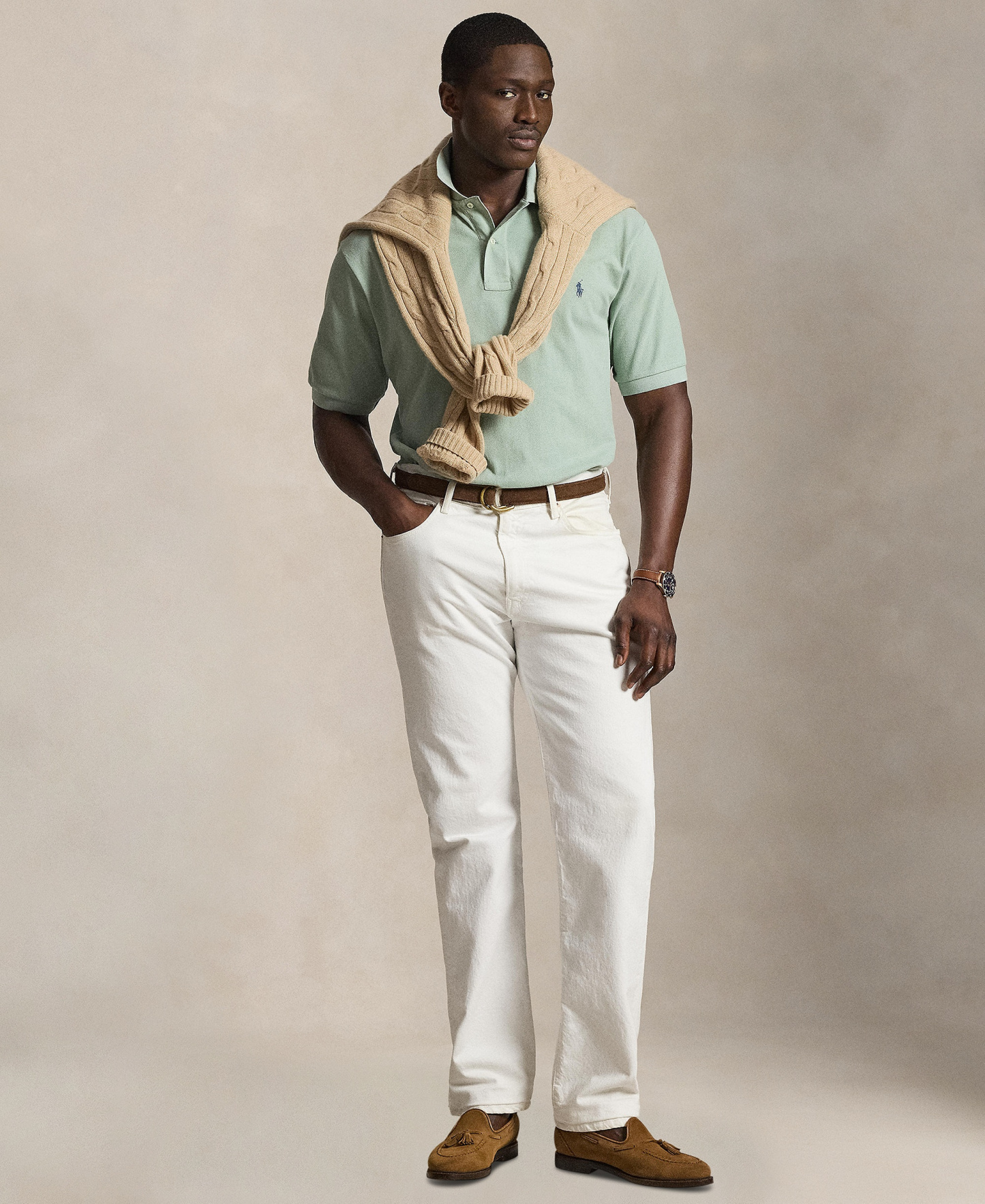 Polo Ralph Lauren Men's Big & Tall Cotton Short-Sleeve Polo Shirt - Light Green/C7952