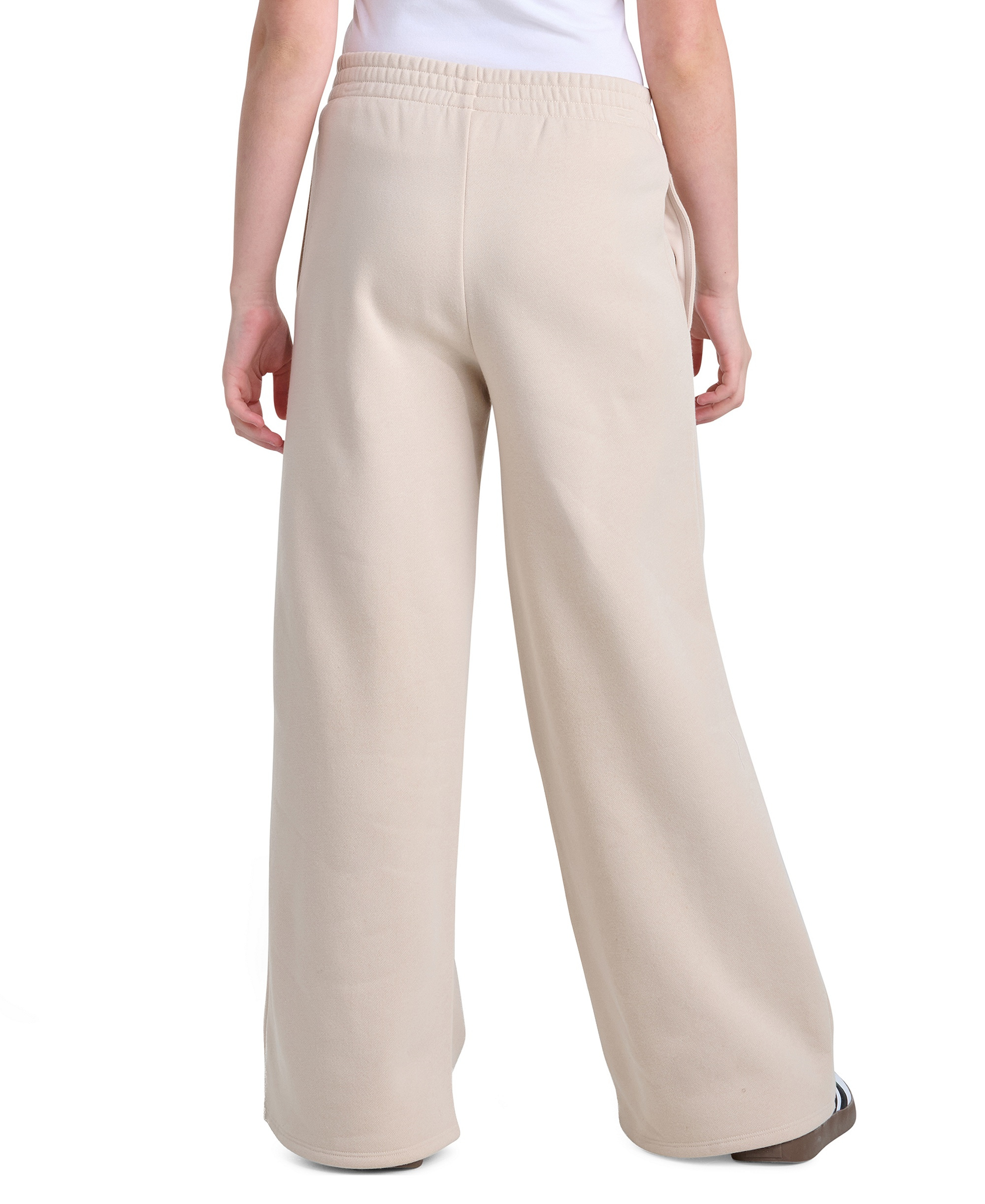 adidas Girls' 8-16 Wide Leg Fleece Pants - Crystal Linen