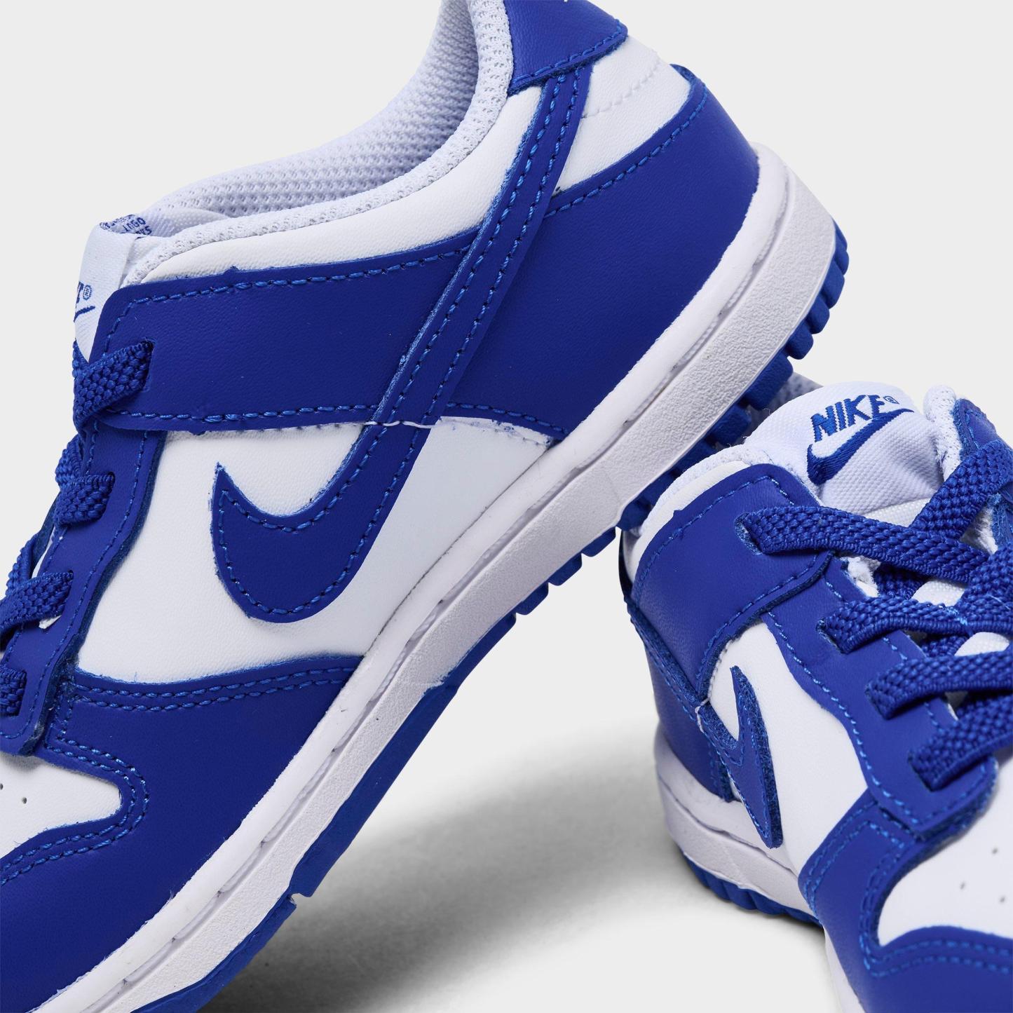 Kids' Toddler Nithtke Dunk Low Casual Shoes - White/Concord - Detail shot