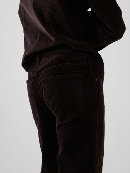 Mid Rise Relaxed Straight Jeans - Terra brown
