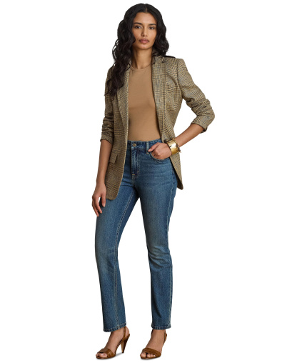 Lauren Ralph Lauren Women's High-Rise Slim-Fit Straight Jeans - Haze Wash