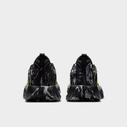 Little Kids' Nithtke Giannis Immortality 5 Basketball Shoes - Black/Light Smoke Grey/Volt - Back view