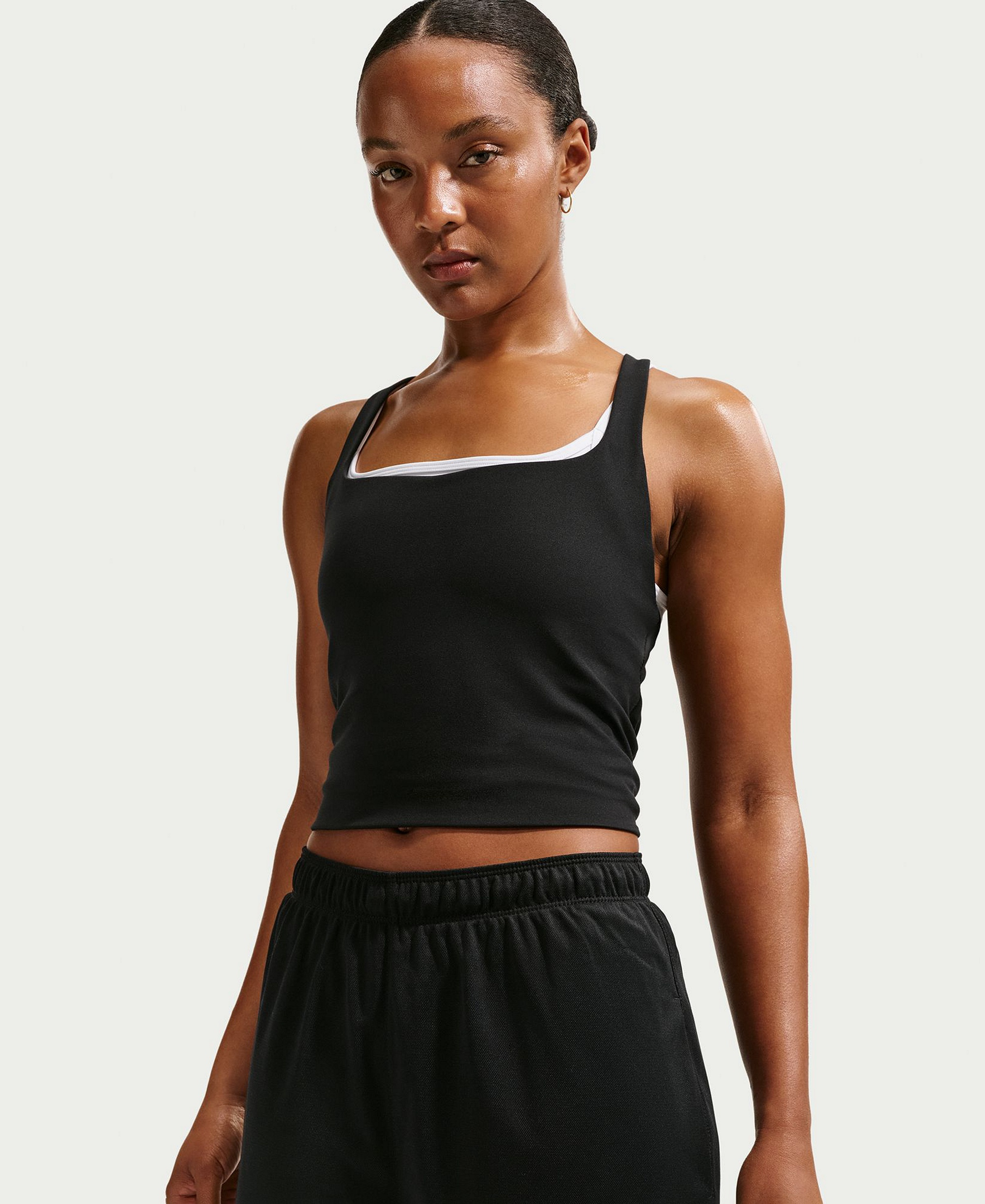 Nike Women's Attack Dri-FIT Mid-Rise Shorts - Black/black/white