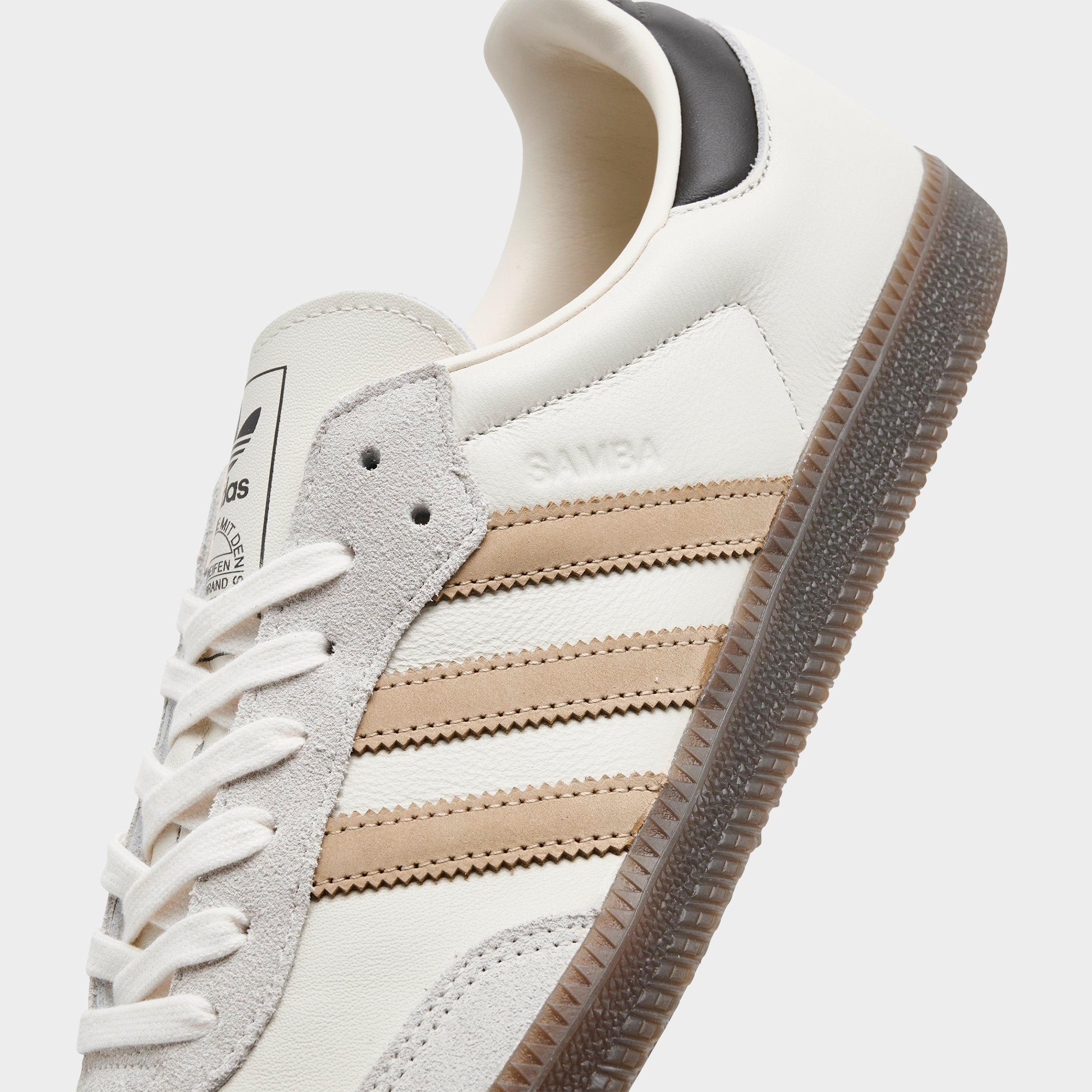 Men's adidas Originals Samba OG Casual Shoes - Part 2 - Chalk White/Magic Beige/Aurora Coffee - Detail shot