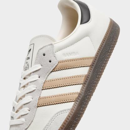 Men's adidas Originals Samba OG Casual Shoes - Part 2 - Chalk White/Magic Beige/Aurora Coffee - Detail shot