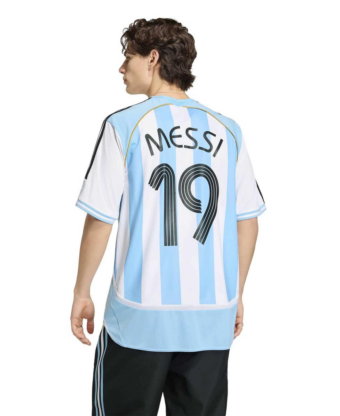 adidas Men's Lionel Messi White Argentina National Team 2006 Bringback Home Jersey - White