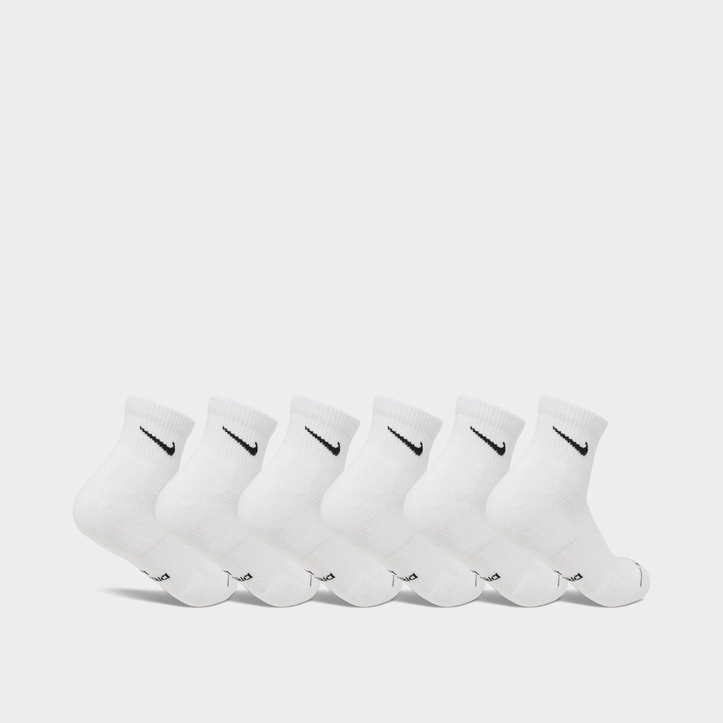 Nithtke Everyday Elevated Ankle Socks (6-Pack) - White/Black