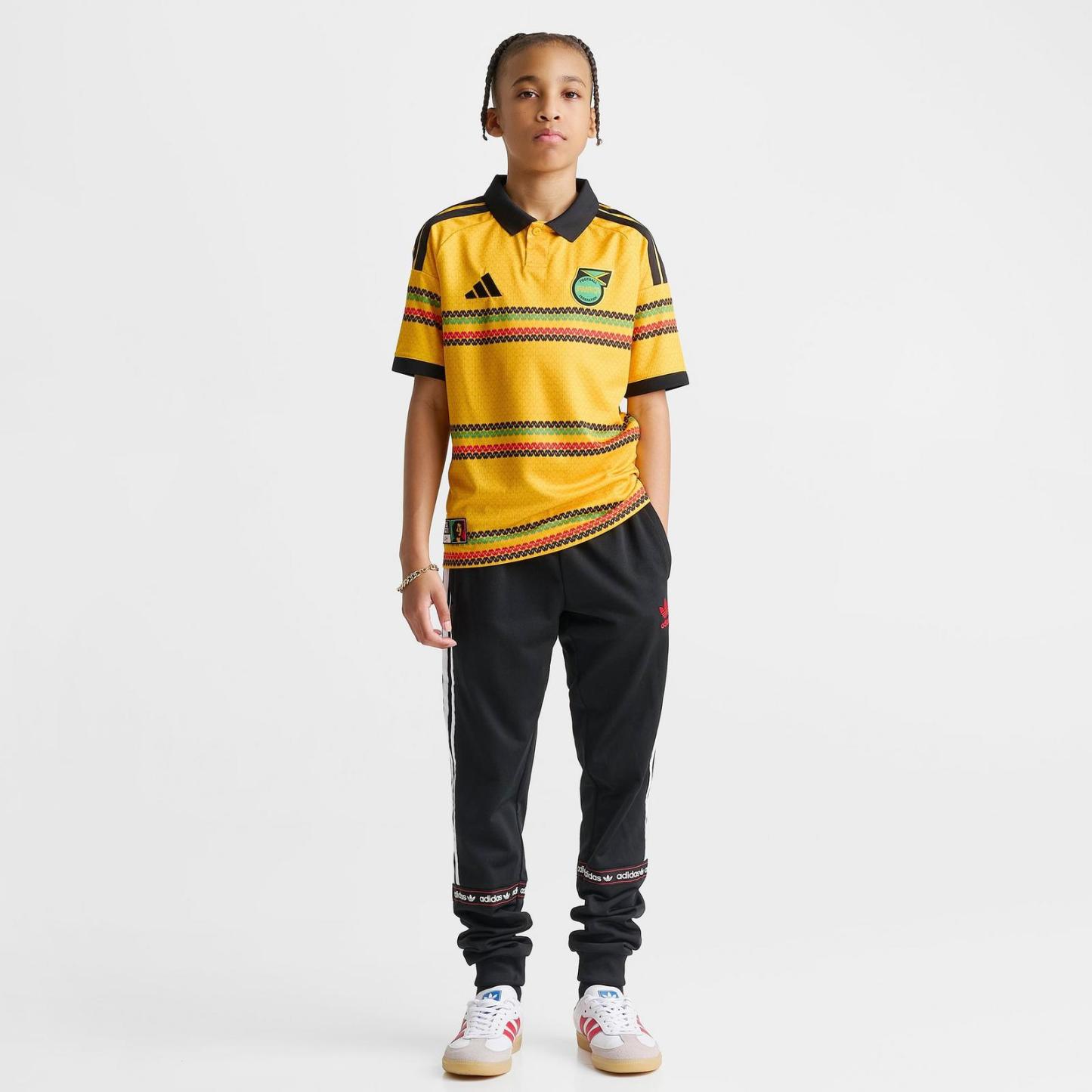 Big Kids' adidas x Bob Marley Jamaica 26 Home Replica Soccer Jersey - Bold Gold - view 2