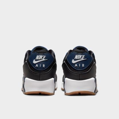 Men's Nithtke Air Max 90 Casual Shoes - Part 3 - Midnight Navy/White/Black/Gum Med Brown - Back view